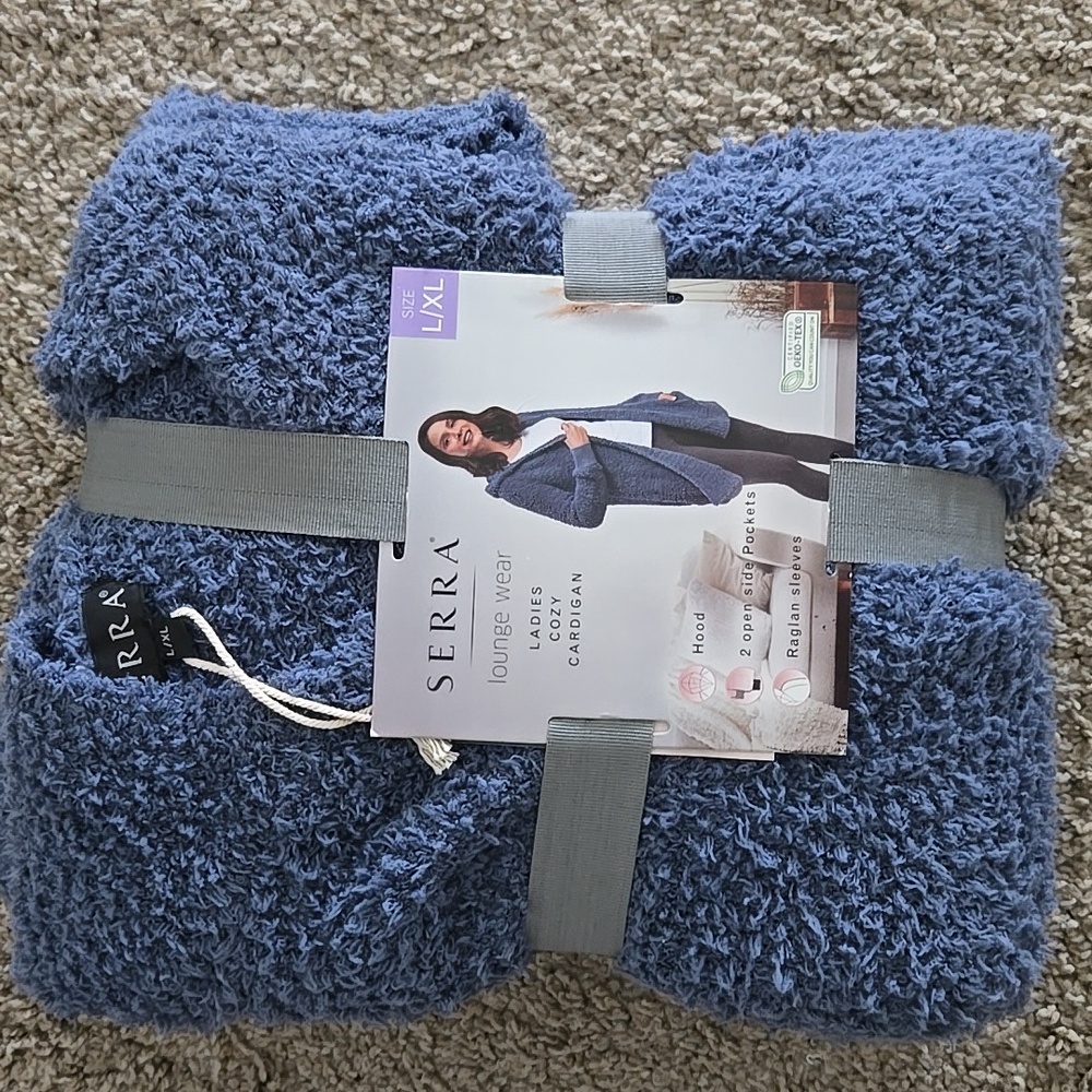 Ladies cardigan blue L/XL